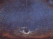 In the palace of the Queen of the Night,decor for Mazart-s opera Die Zauberflote Karl friedrich schinkel